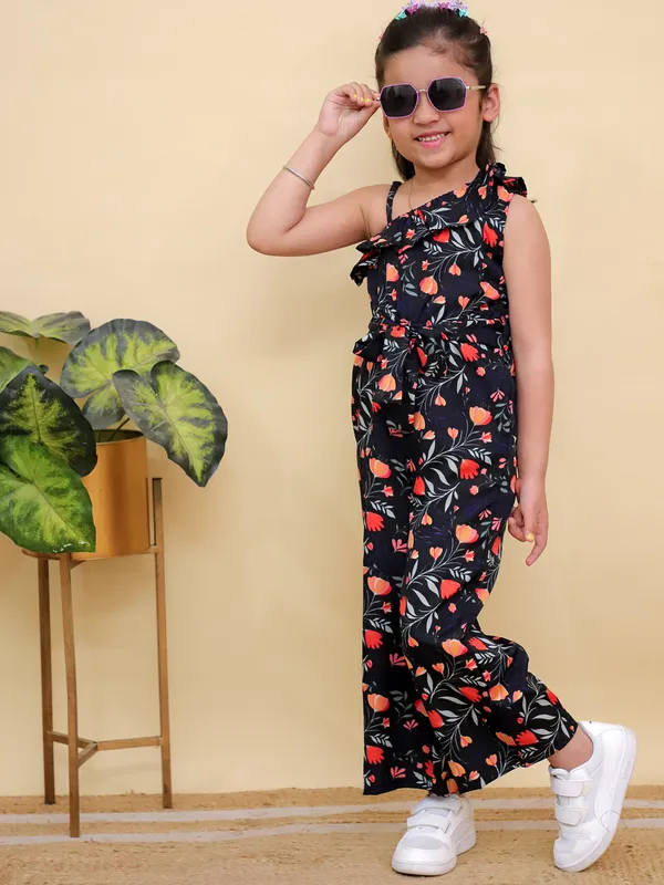 Black_Floral_Print_Sleeveless_Jumpsuit