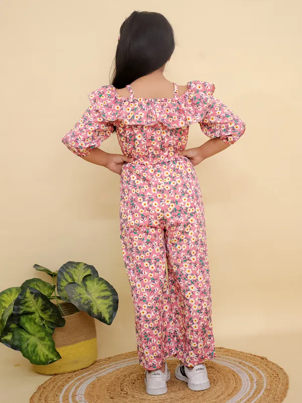 Pink_Floral_Print_Off-Shoulder_Design_Jumpsuit_With_Puff_Sleeves