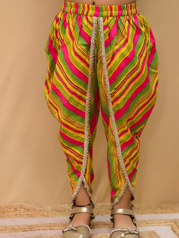 Junitos_Cotton_Woven__Sleeveless_Floral_Printed_kurti_Dhoti_Shalwar__-Musturd