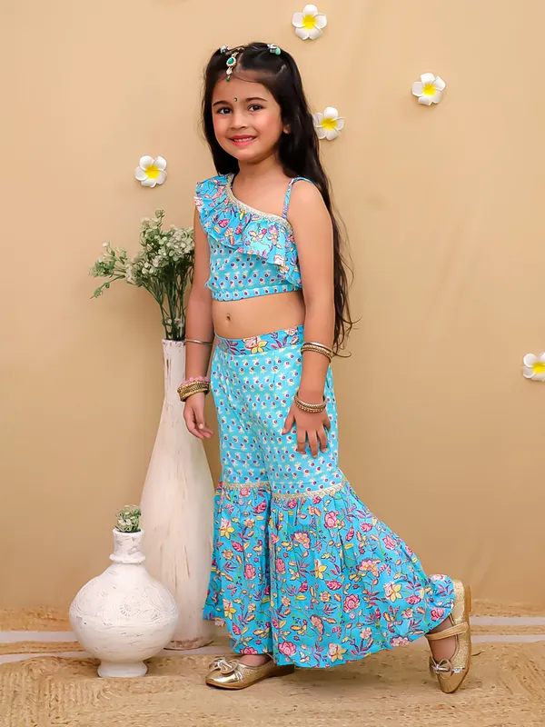 Junitos_Cotton_Woven__One_Shoulder_off_Printed__Top_with_Sharara__-_Sky_Blue