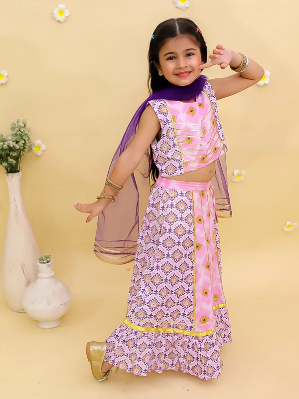 Junitos_Cotton_Woven_Sleeveless_Floral_Printed_Lehenga_Choli_with_Dupatta_-Purple