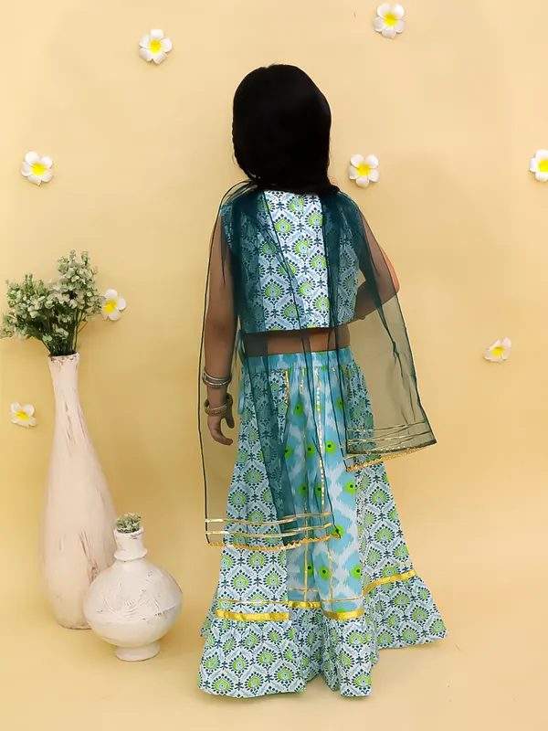Junitos_Cotton_Woven_Sleeveless_Floral_Printed_Lehenga_Choli_with_Dupatta_-Sea_Green
