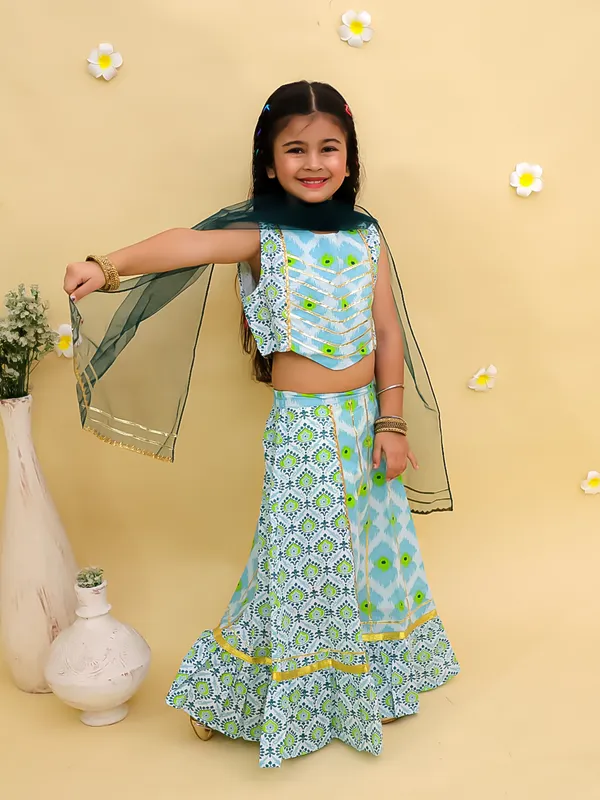 Junitos_Cotton_Woven_Sleeveless_Floral_Printed_Lehenga_Choli_with_Dupatta_-Sea_Green