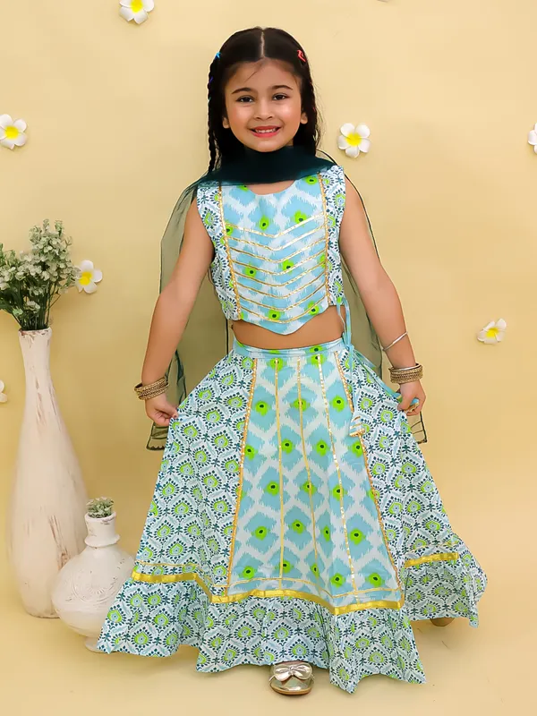Junitos_Cotton_Woven_Sleeveless_Floral_Printed_Lehenga_Choli_with_Dupatta_-Sea_Green