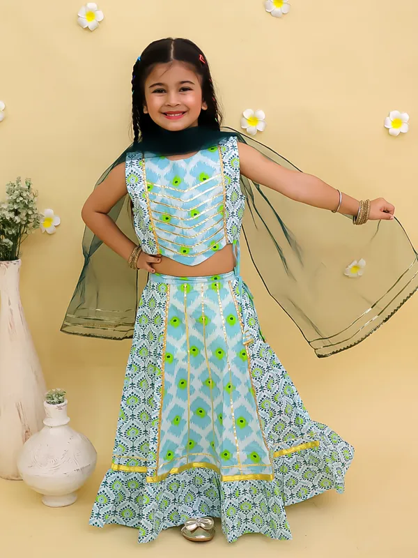 Junitos_Cotton_Woven_Sleeveless_Floral_Printed_Lehenga_Choli_with_Dupatta_-Sea_Green