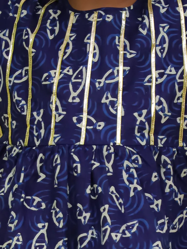 Junitos_Cotton_Woven_Half_Sleeves_Printed_Angrakha_Kurti_Dhoti_Set_-_Blue