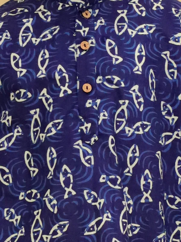 Junitos_Cotton_Woven_Full_Sleeves_Printed_Kurta_Pajama_Set_-_Blue