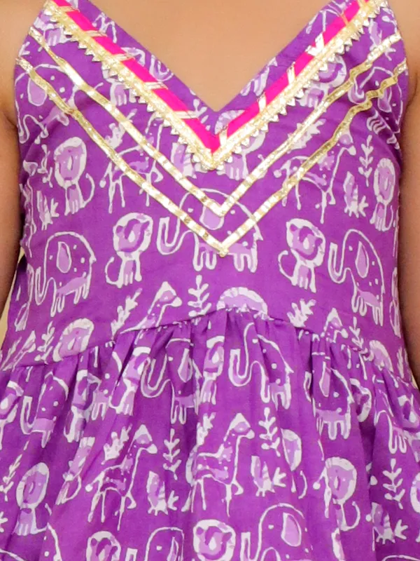 Junitos_Cotton_Woven_Sleeveless_Printed_Kurti_Dhoti_Salwar_Set_-_Purple