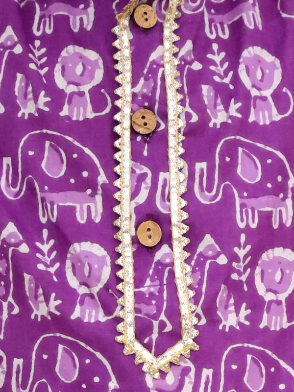 Junitos_Cotton_Woven_Full_Sleeves__Print_Kurta_Dhoti_Set_-_Purple