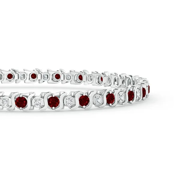 Red_Ruby_925_Sterling_Pure_Silver_S_Curl_Tennis_Bracelet