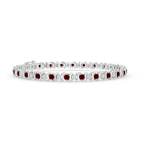 Red_Ruby_925_Sterling_Pure_Silver_S_Curl_Tennis_Bracelet