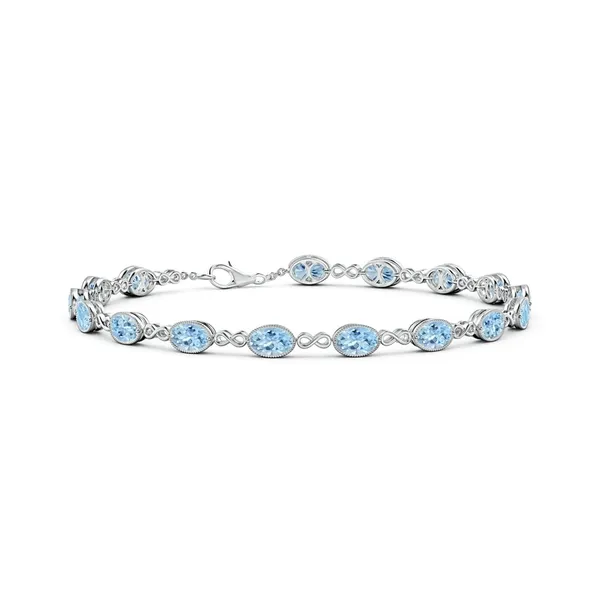 Blue_Aquamarine_925_Sterling_Pure_Silver_Infinity_Links_Bracelet