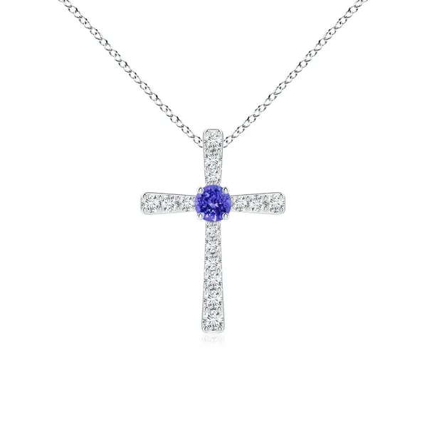 Blue_Tanzanite_925_Pure_Sterling_Silver_Round_Cross_Pendant