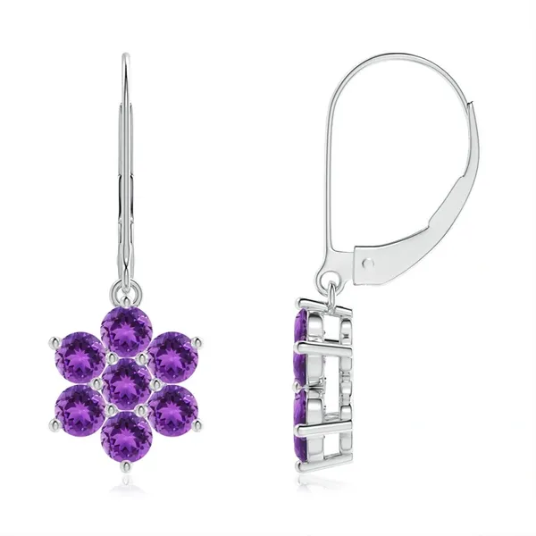 Purple_Amethyst_925_Sterling_Silver_Cluster_Set_Floral_Earring