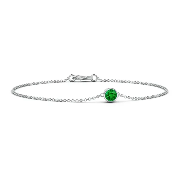 Green_Emerald_925_Sterling_Pure_Silver_Chain_Bracelet