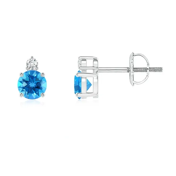 Blue_Topaz_925_Sterling_Silver_Basket_Set_Stud_Earring