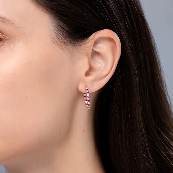 Red_Ruby_925_Sterling_Silver_Prong_Set_Hoop_Earring