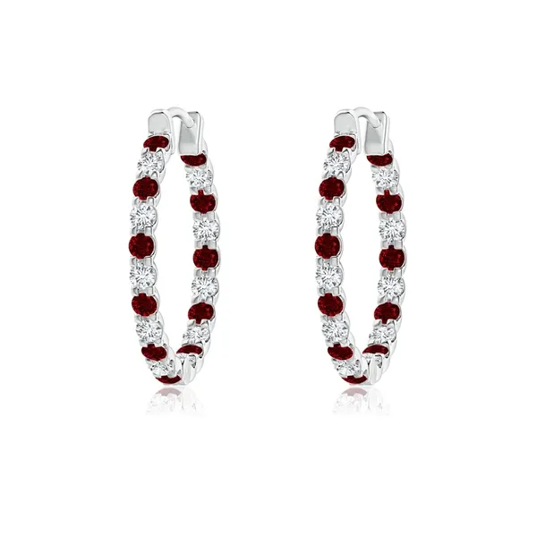 Red_Ruby_925_Sterling_Silver_Prong_Set_Hoop_Earring