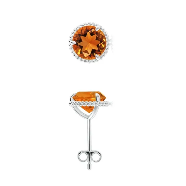 Yellow_Citrine_925_Sterling_Silver_Claw_Set_Stud_Earring