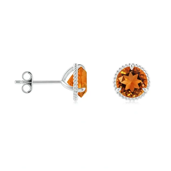 Yellow_Citrine_925_Sterling_Silver_Claw_Set_Stud_Earring