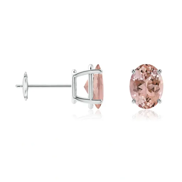 Peach_Morganite_925_Sterling_Silver_Prong_Set_Stud_Earring