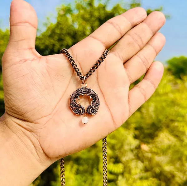 Blue_Moonstone_Healing_Gemstone_Copper_Wire_Wrap_Black_Oxidised_Chain_Pendant_(1.77_Cm)