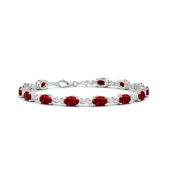 Red_Ruby_925_Sterling_Pure_Silver_Swirl_Bracelet