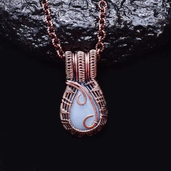 Blue_Angelite_Healing_Gemstone_Copper_Wire_Wrap_Black_Oxidised_Chain_Pendant_(1.77_Cm)
