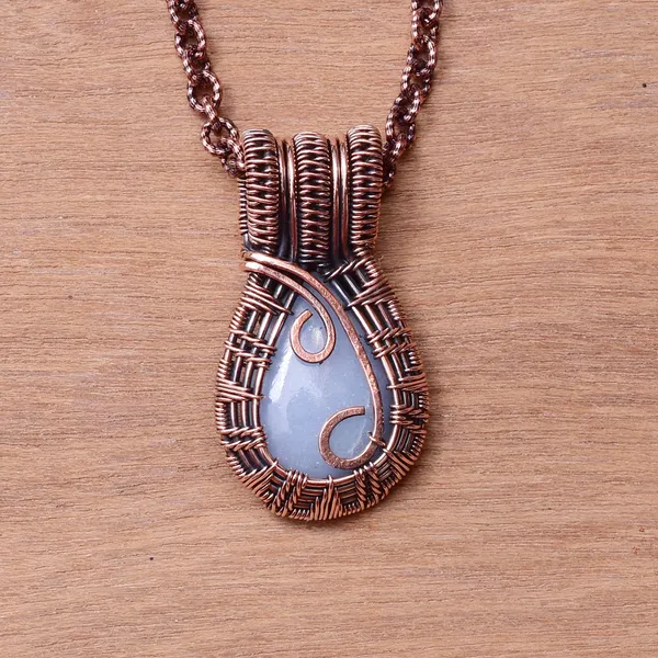 Blue_Angelite_Healing_Gemstone_Copper_Wire_Wrap_Black_Oxidised_Chain_Pendant_(1.77_Cm)