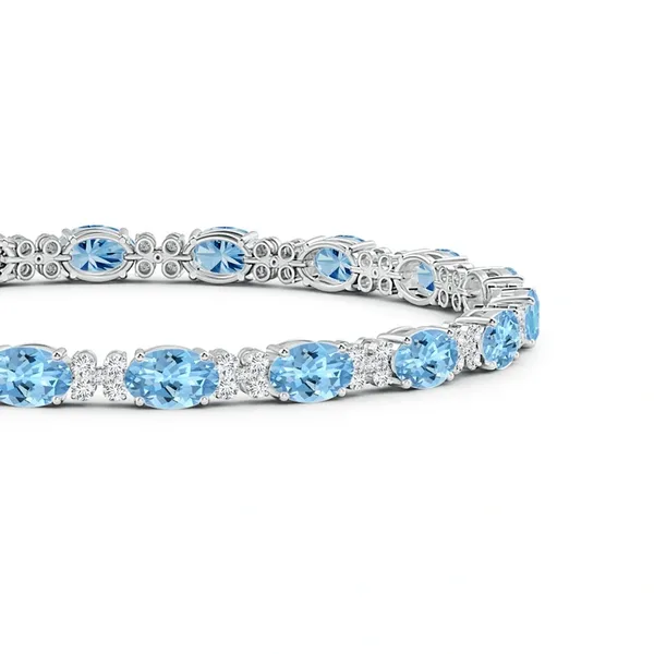 Blue_Aquamarine_925_Sterling_Pure_Silver_Tennis_Bracelet