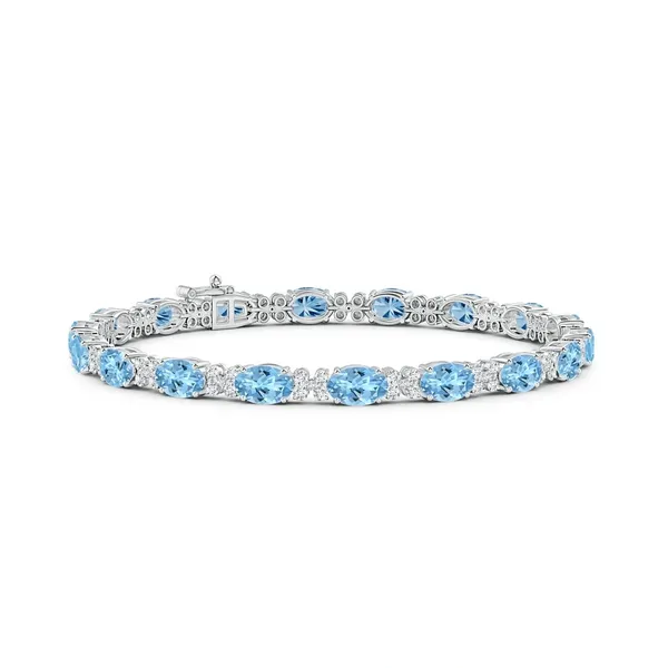Blue_Aquamarine_925_Sterling_Pure_Silver_Tennis_Bracelet