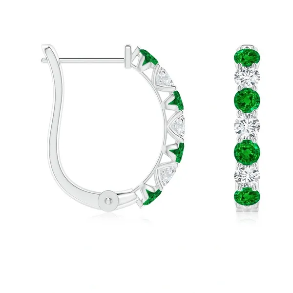 Green_Emerald_925_Sterling_Silver_Prong_Set_Hoop_Earring