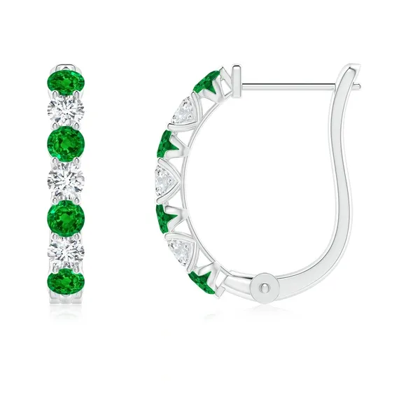 Green_Emerald_925_Sterling_Silver_Prong_Set_Hoop_Earring