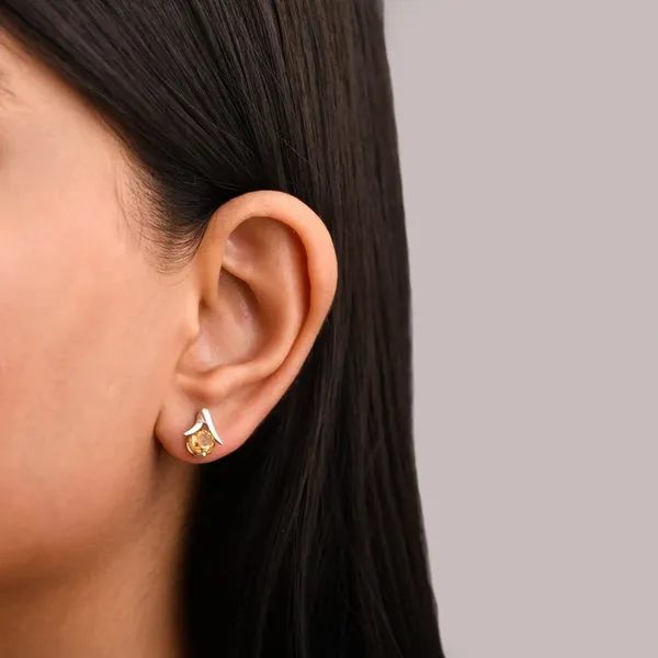 Yellow_Citrine_925_Sterling_Silver_Prong_Set_Stud_Earring