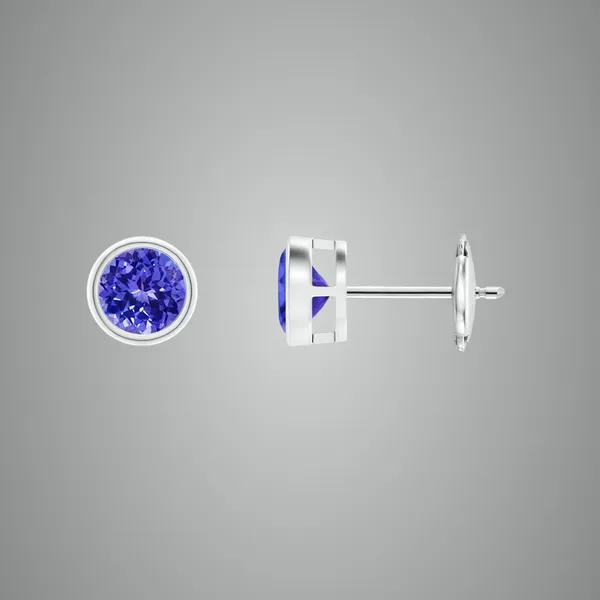 Blue_Tanzanite_925_Sterling_Silver_Prong_Set_Stud_Earring