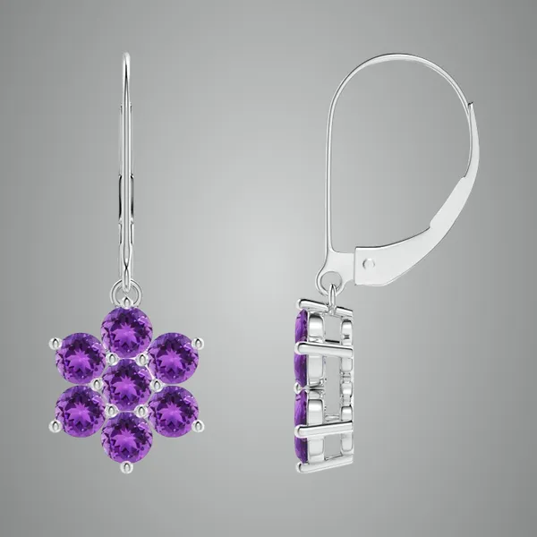 Purple_Amethyst_925_Sterling_Silver_Cluster_Set_Floral_Earring