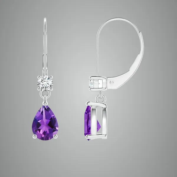 Purple_Amethyst_925_Sterling_Silver_Cluster_Set_Drop_Earring