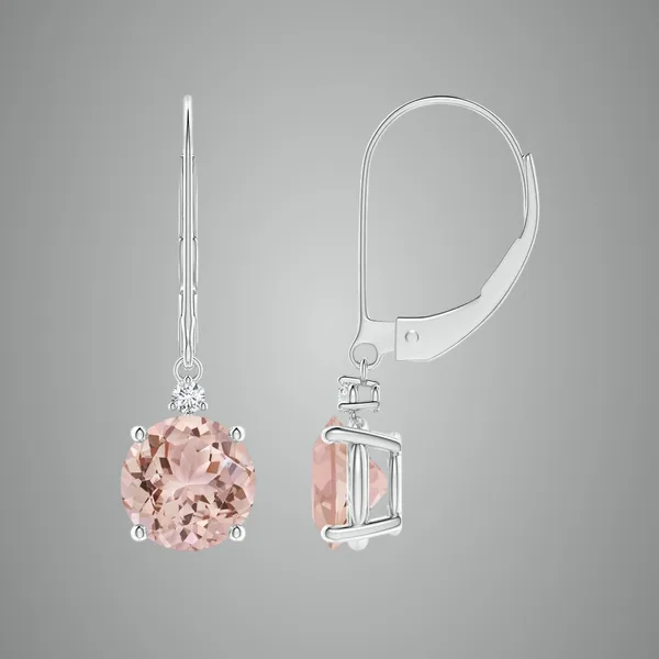 Peach_Morganite_925_Sterling_Silver_Cluster_Set_Dangle_Earring