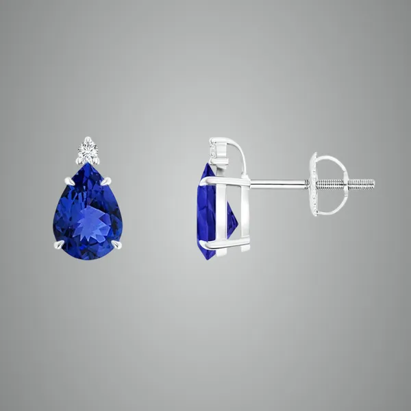 Blue_Tanzanite_925_Sterling_Silver_Claw_Set_Stud_Earring