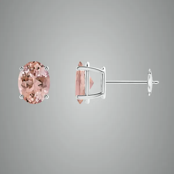 Peach_Morganite_925_Sterling_Silver_Prong_Set_Stud_Earring