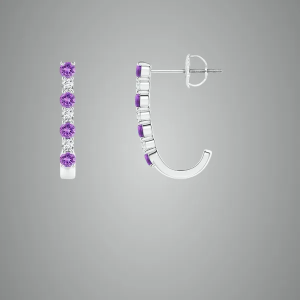Purple_Amethyst_925_Sterling_Silver_Prong_Set_J-Hoop_Earring