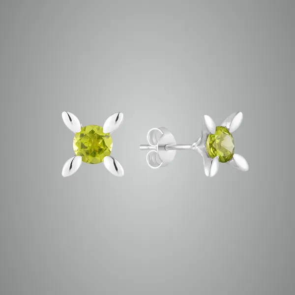 Green_Peridot_925_Sterling_Silver_Prong_Set_Stud_Earring