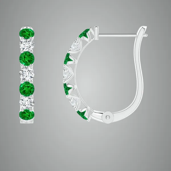 Green_Emerald_925_Sterling_Silver_Prong_Set_Hoop_Earring