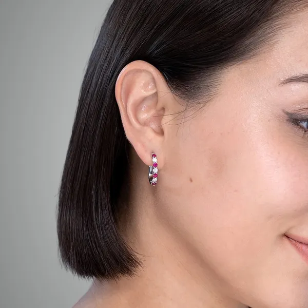 Red_Ruby_925_Sterling_Silver_Prong_Set_Hoop_Earring