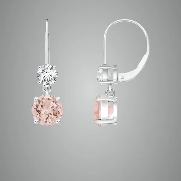 Peach_Morganite_925_Sterling_Silver_Cluster_Set_Dangle_Earring
