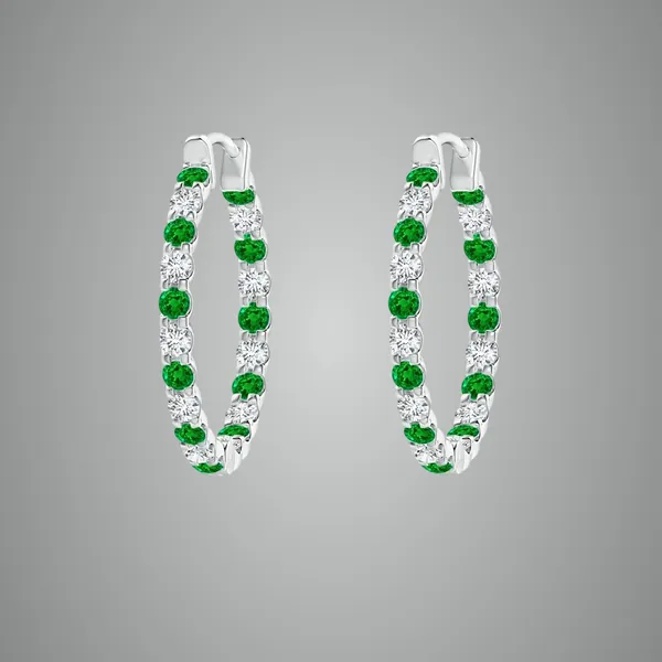 Green_Emerald_925_Sterling_Silver_Prong_Set_Hoop_Earring