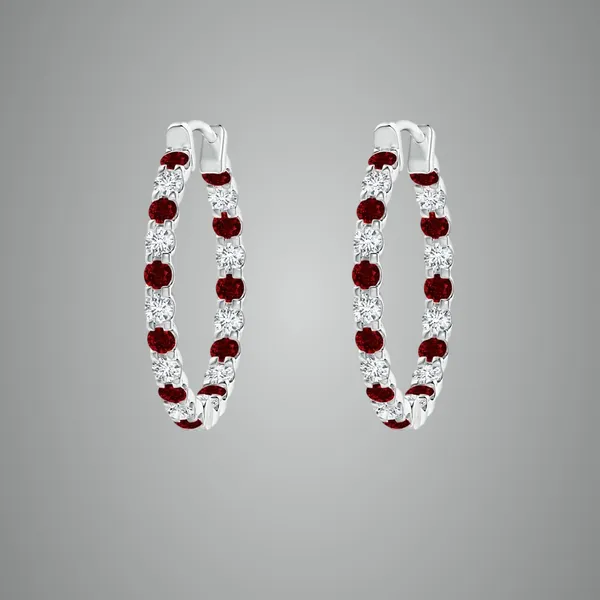 Red_Ruby_925_Sterling_Silver_Prong_Set_Hoop_Earring