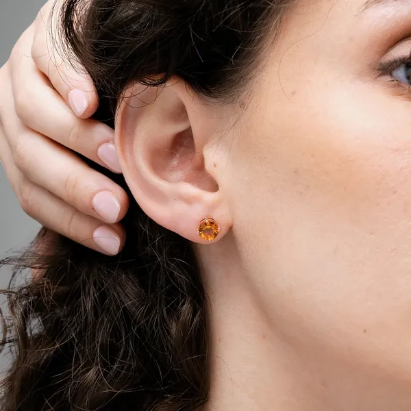 Yellow_Citrine_925_Sterling_Silver_Prong_Set_Stud_Earring