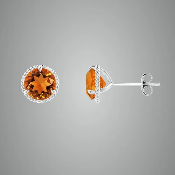 Yellow_Citrine_925_Sterling_Silver_Claw_Set_Stud_Earring