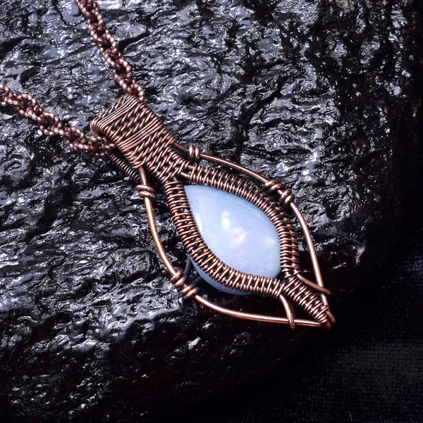Blue_Angelite_Healing_Gemstone_Copper_Wire_Wrap_Black_Oxidised_Chain_Pendant_(2.36_Cm)